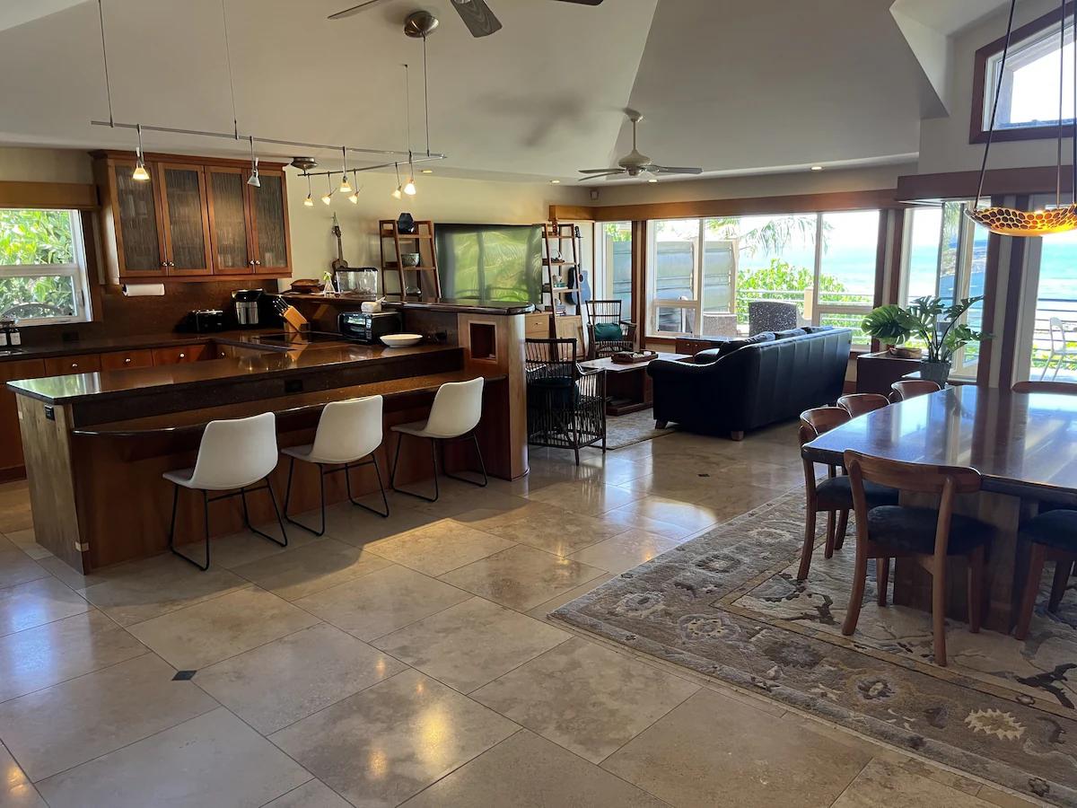 Kitchen, Dining and Living Room